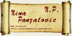 Nina Panzalović vizit kartica